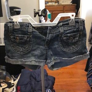 Ladies Wallflower Stretch Denim Shorts